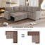 Canapé en L avec canapé-lit escamotable, canapé-lit avec siège de rangement, canapé-lit modulaire à 5 places avec USB, canapé-lit modulaire pour salon, appartement-1933681898