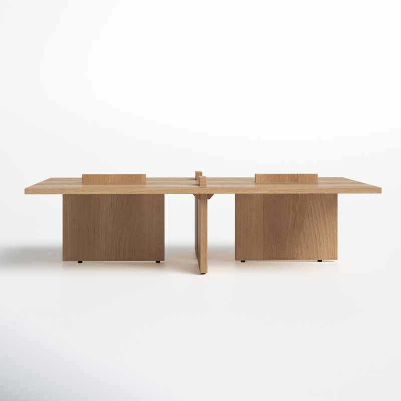 Dalina Solid Wood Single Coffee Table, Natural Brown
