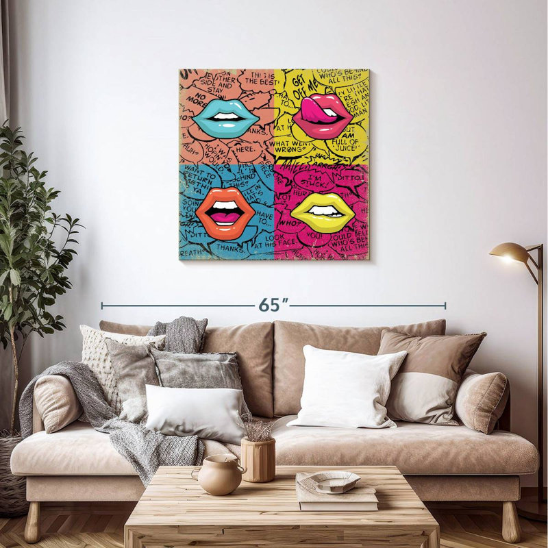 Shuttleworth Comic Lips, 36" H x 36" W