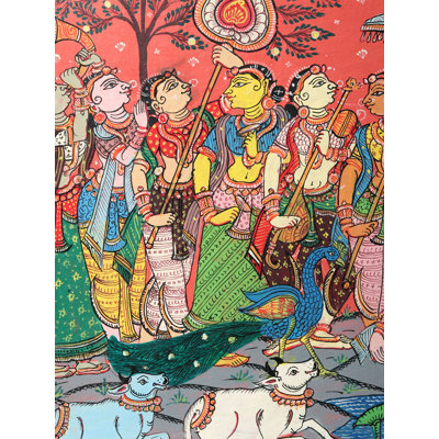 «Radha-Krishna And Gopis», reproduction d'art