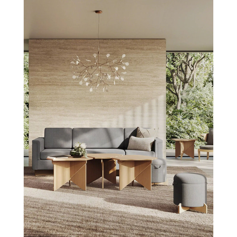 Frank Lloyd Wright Galesburg Sofa, Paynes Gray