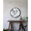 Miroir industriel mural en métal - 31,5 x 0,7 x 31,5 po, noir, 15,8 lb