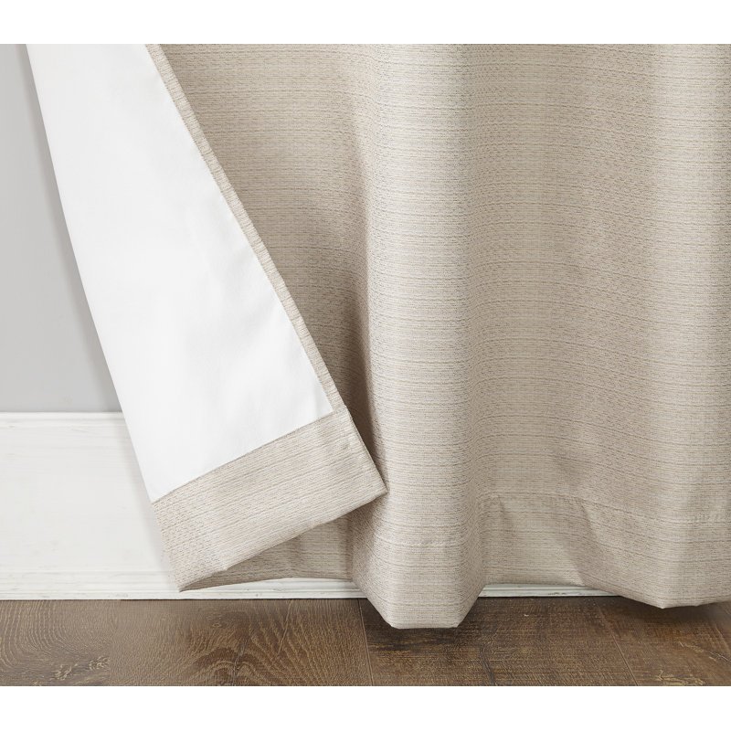 Sauers Thermal Insulated Room Darkening Grommet Curtain Panel, Linen, 40" W x 84" L