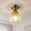 1- Plafonnier vintage en laiton, verre géométrique, style moderne chic
