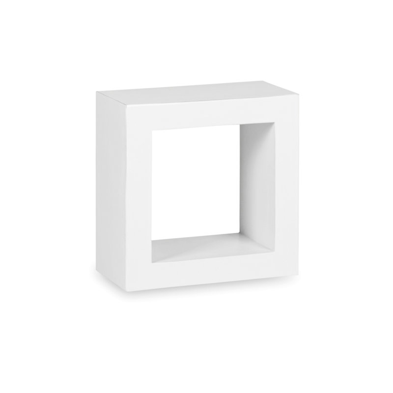 Square Mindi Wood Solid Wood Floating Shelf