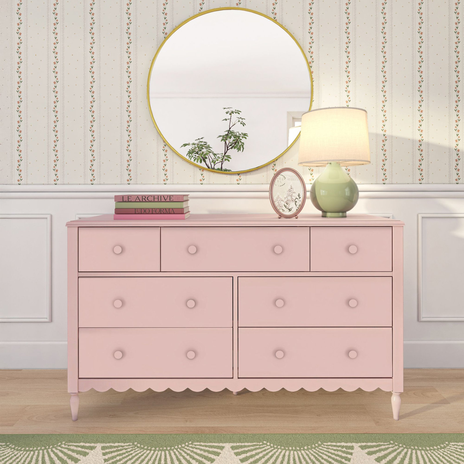 7-Drawer Dresser, Blossom Pink