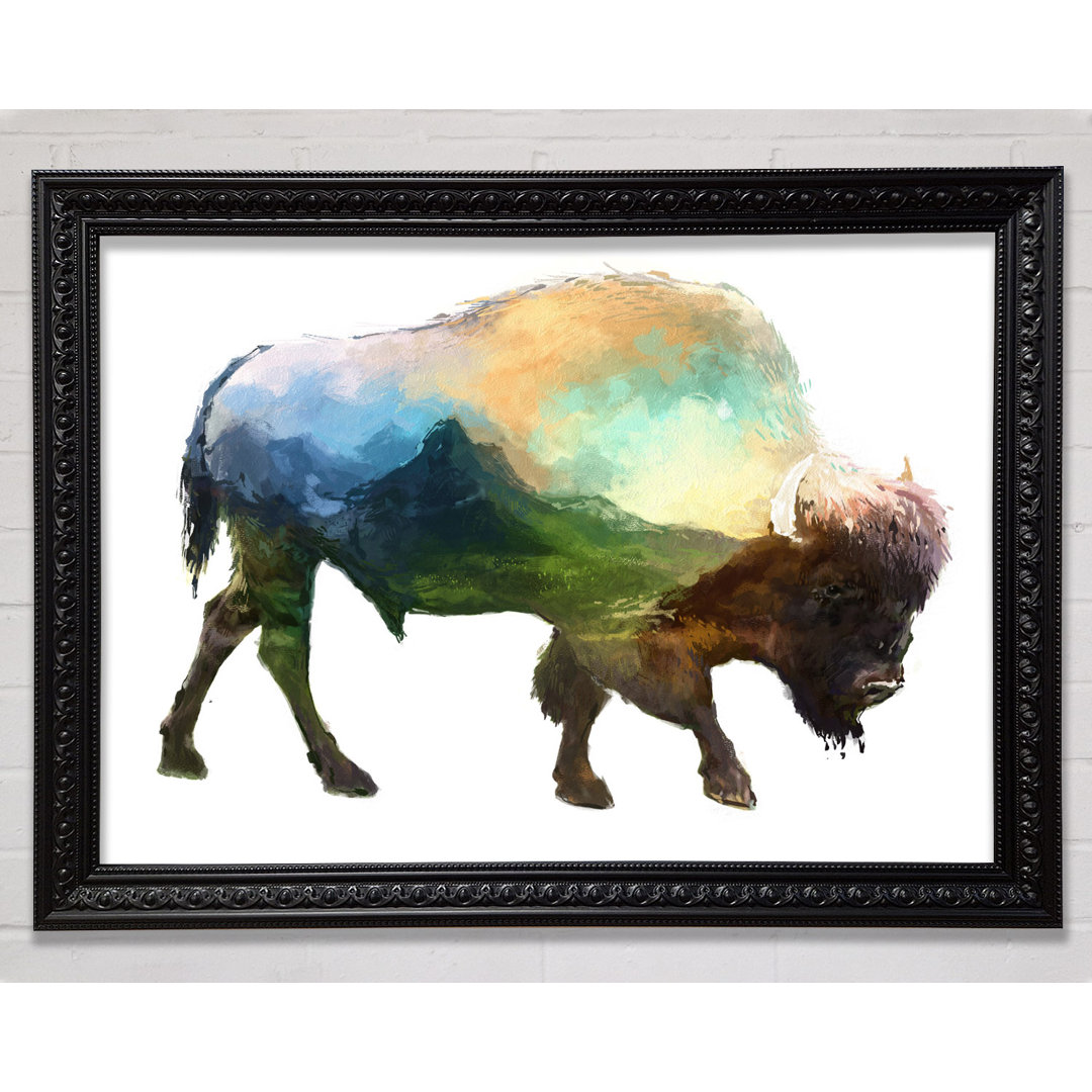 Der Bison des Universums - Einzelne Bilderrahmen Kunstdrucke