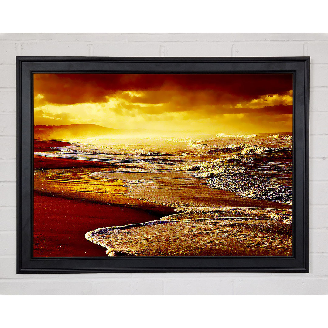 Gerahmtes Leinwandbild Red Ocean Storm