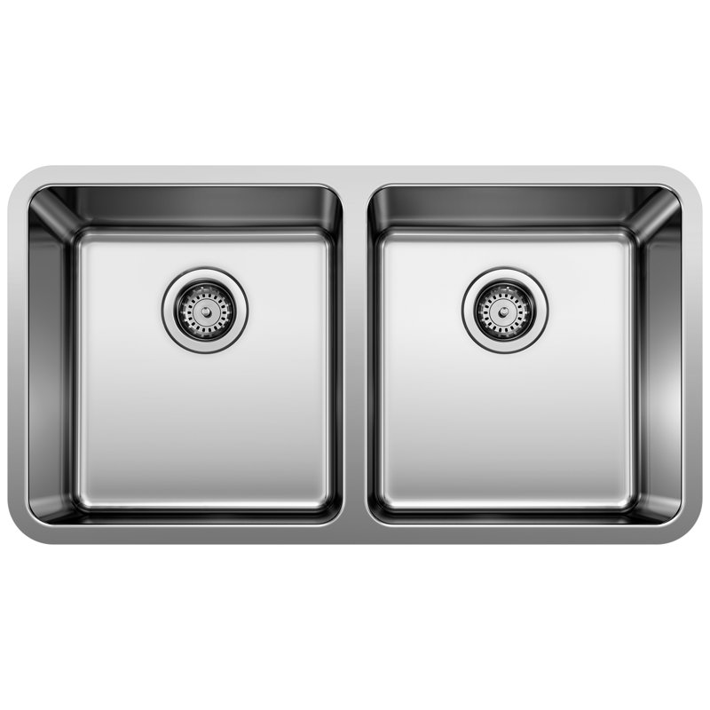 Formera 33" 50/50 Double Bowl Undermount Stainless Steel Kitchen Sink