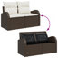 124cm Wide Patio Sofa with Cushions