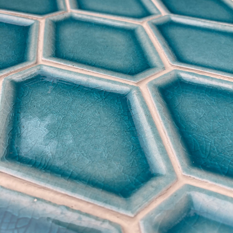 Carrelage mural mosaïque en céramique biseauté 3 "x 4" Miele, Ciel