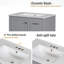 Ensemble de meuble-lavabo moderne avec lavabo 30 po, meuble-lavabo moderne avec porte à fermeture douce et 3 tiroirs, structure en bois massif-96333411