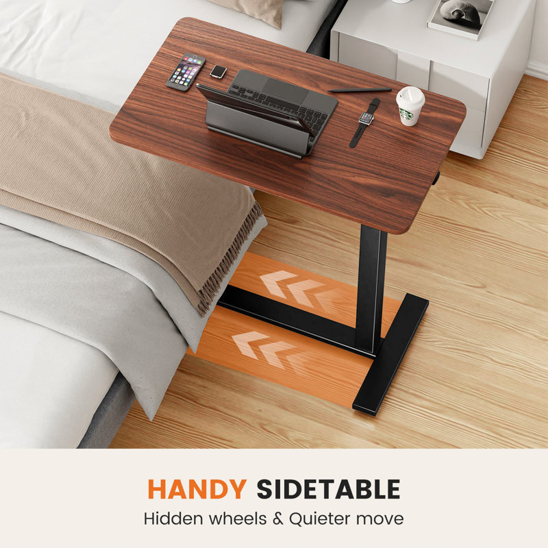 Home Furniture Set, C-Shaped Mobile Side Table Equiped Small Chair End Table, Laptop Tray