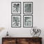 Ensemble de 4 feuilles de palmier noir et gris, impression murale encadrée sur papier, impression 4 pièces-93012068-93012070