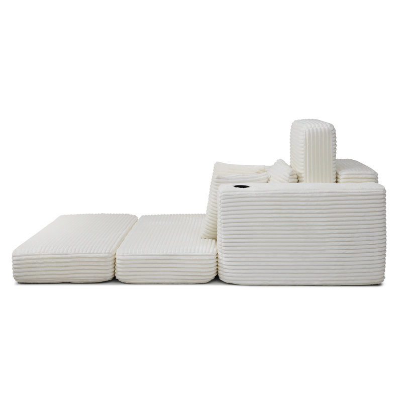 Canapé-lit modulaire 3-en-1 de 52,4 po Boneless, Beige