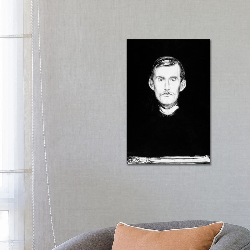 Self-Portrait, 1895 by Edvard Munch - Gallery-Wrapped Canvas Giclée on Canvas, Wrapped Canvas