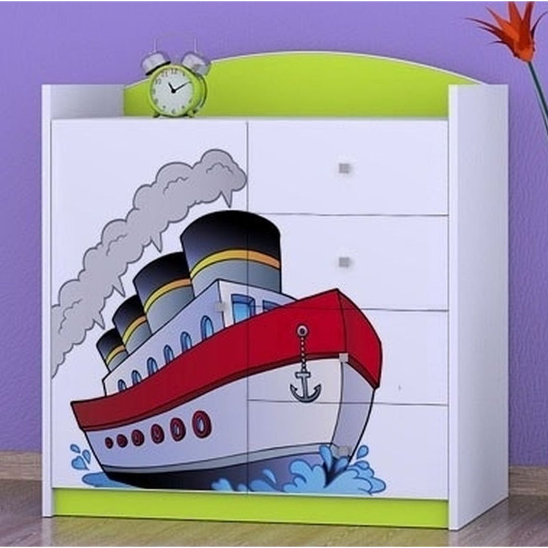 Nishimura Kids 4 - Drawer Combo Dresser, Green