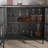 63" W LED-Lighted Glass Display Sideboard with 4 Doors & 4 Shelves