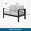 Ensemble de conversation 5 pièces pour patio moderne en aluminium, canapé 7 places avec coussins épais et table basse