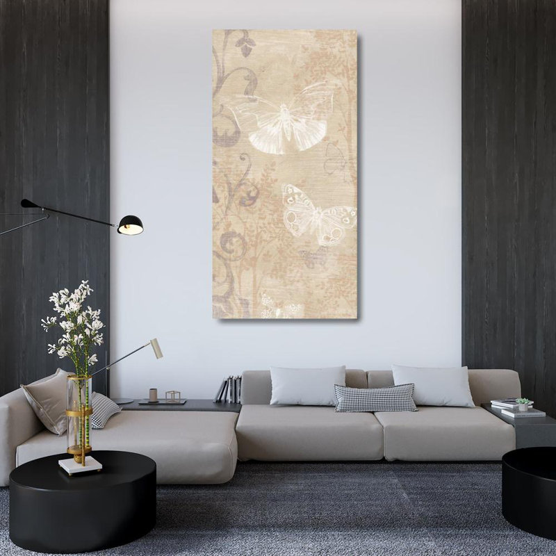 «Red Barrel Studio® Vess, June Erica», reproduction d'art sur toile tendue: Butterfly Forest I, H 48 po x l 26 po