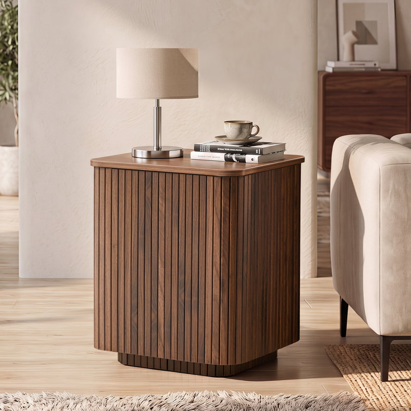 Table de bout avec rangement, Noyer