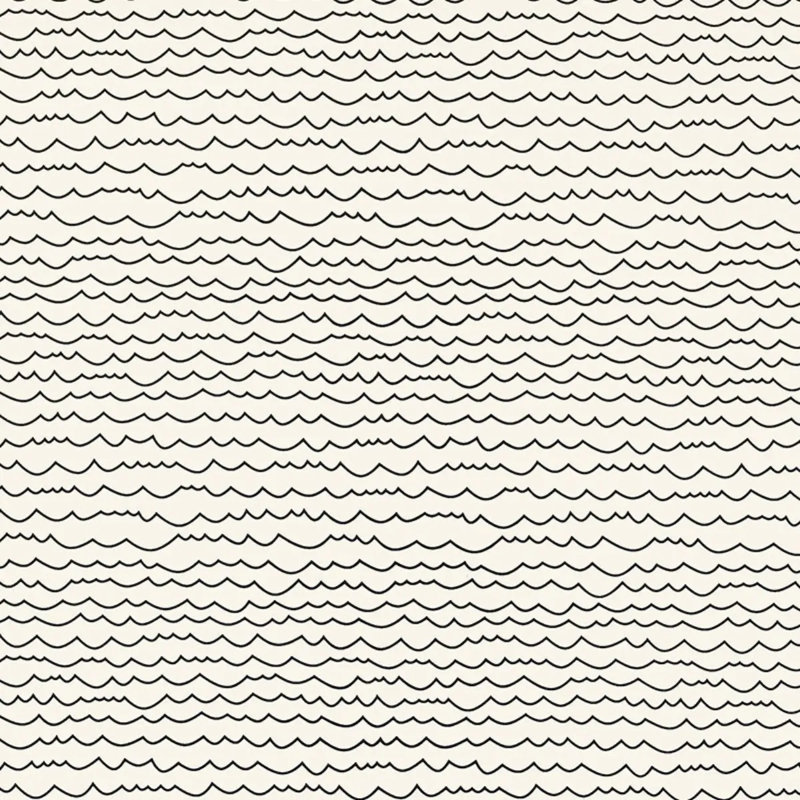 Waves Wallpaper, Black/White