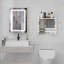 LED Bathroom Mirror Cabinet with Charging, Bathroom Storage Cupboard with Adjustable Shelves-128634870-128634864