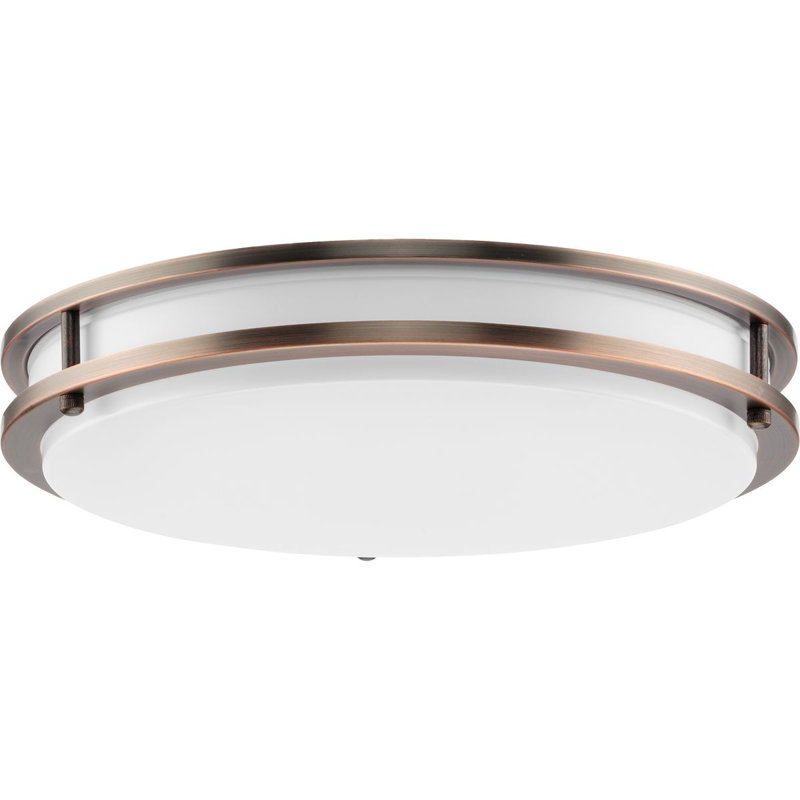 Plafonnier encastré 5 lumières, H 2,83 po x l 14 po x P 14 po, Bronze urbain