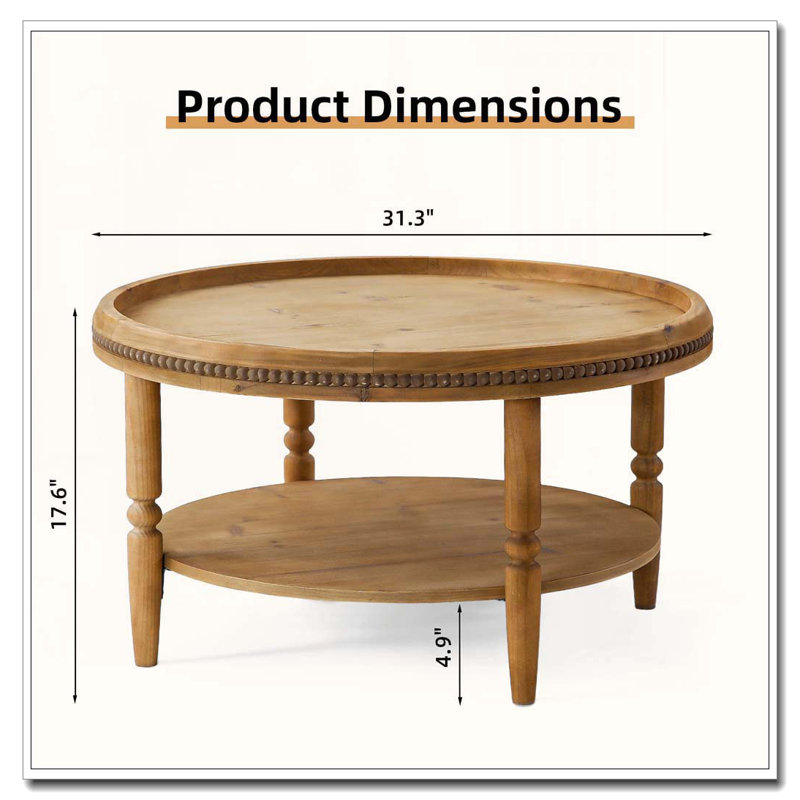 Table basse 31,3 po Boho