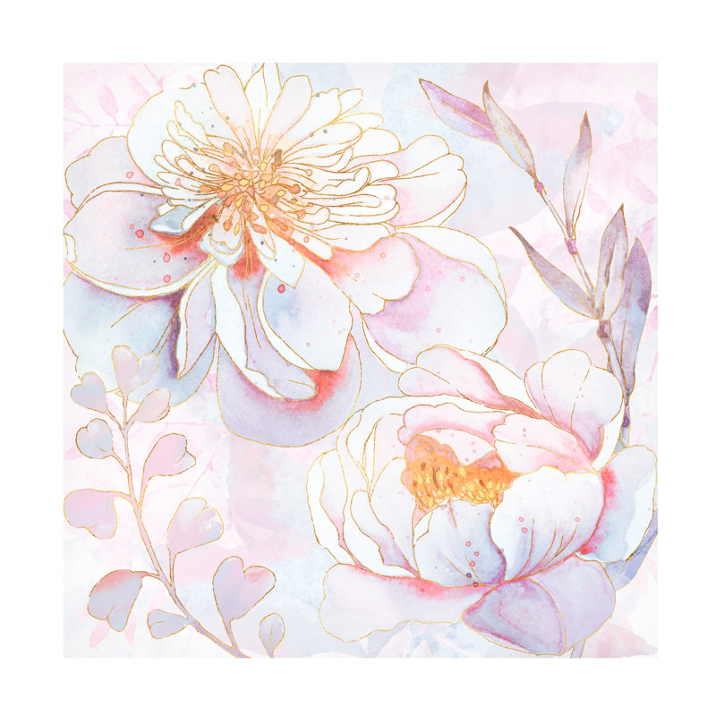 Art sur toile pivoines bolognaise Tina Lavoie Maisie, H 18 po x l 18 po