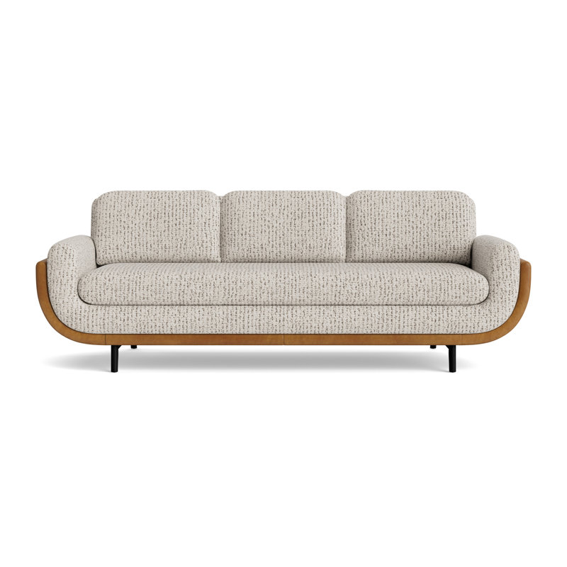 Regatta 90 Sofa, Marshmallow - Toast/Bedford - Saddle, Black