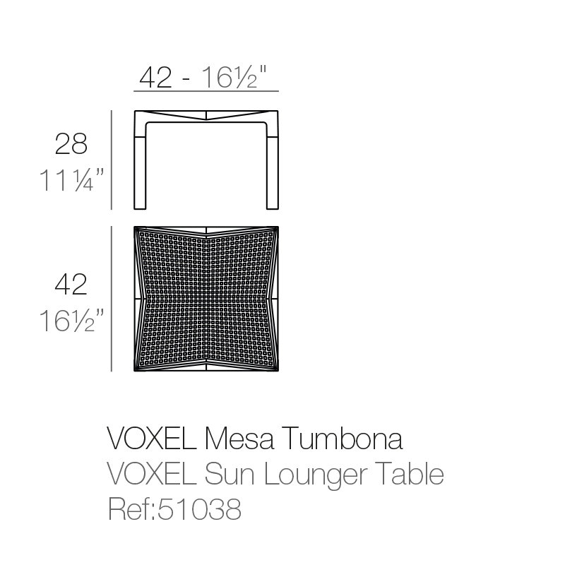 Table d'appoint en plastique Voxel