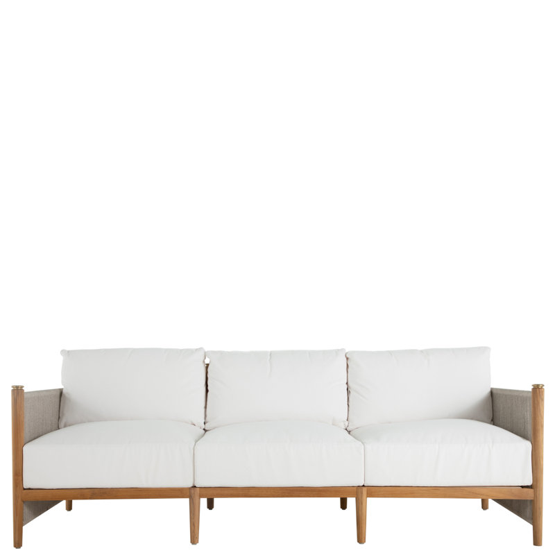 Pacifica Sofa - Natural Teak/Rope/Brass