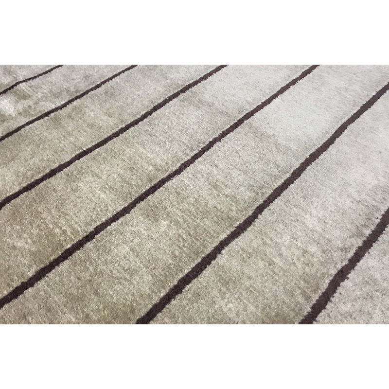 Hand-Knotted High-Quality Black Area Rug
