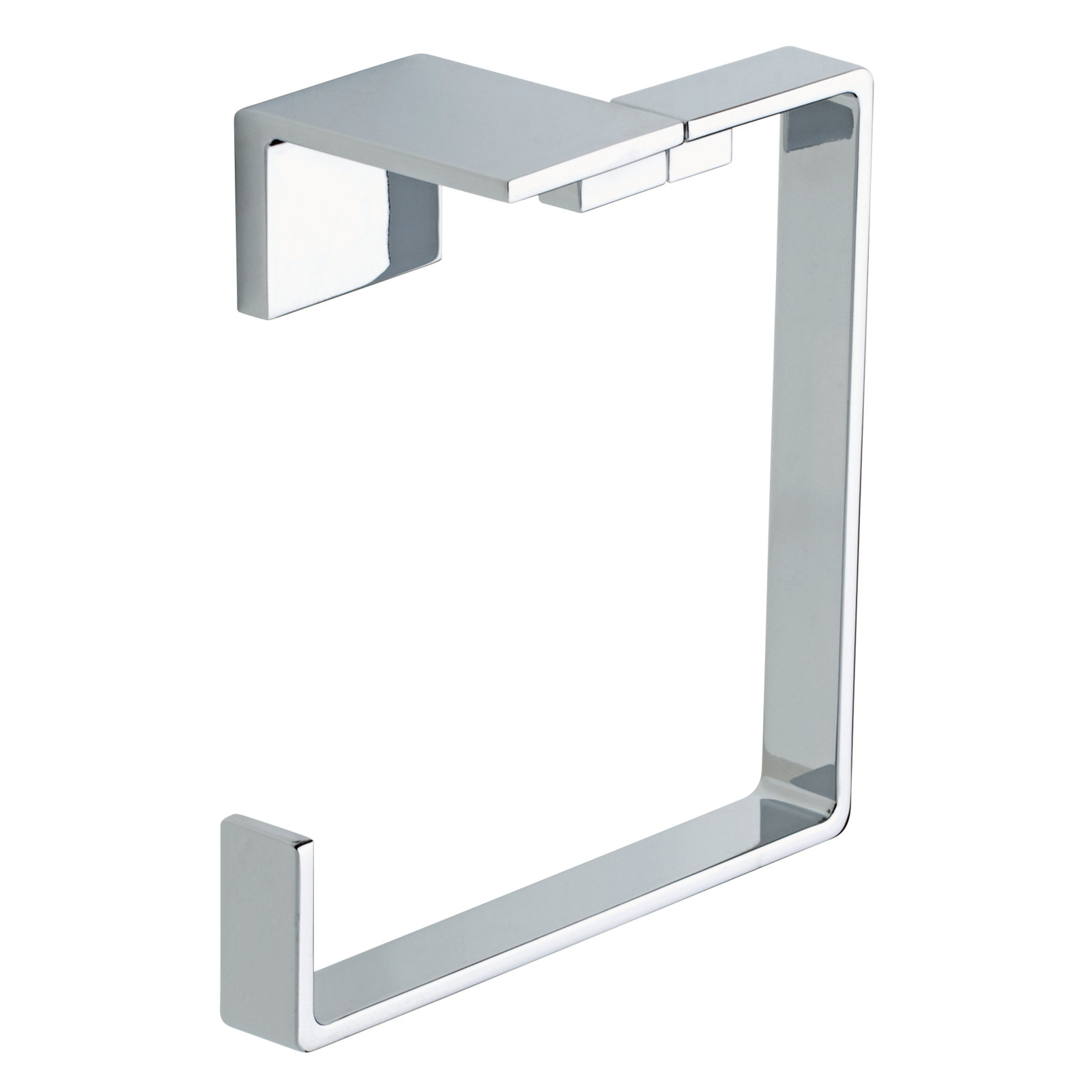 Vero Square Open Towel Ring, Chrome