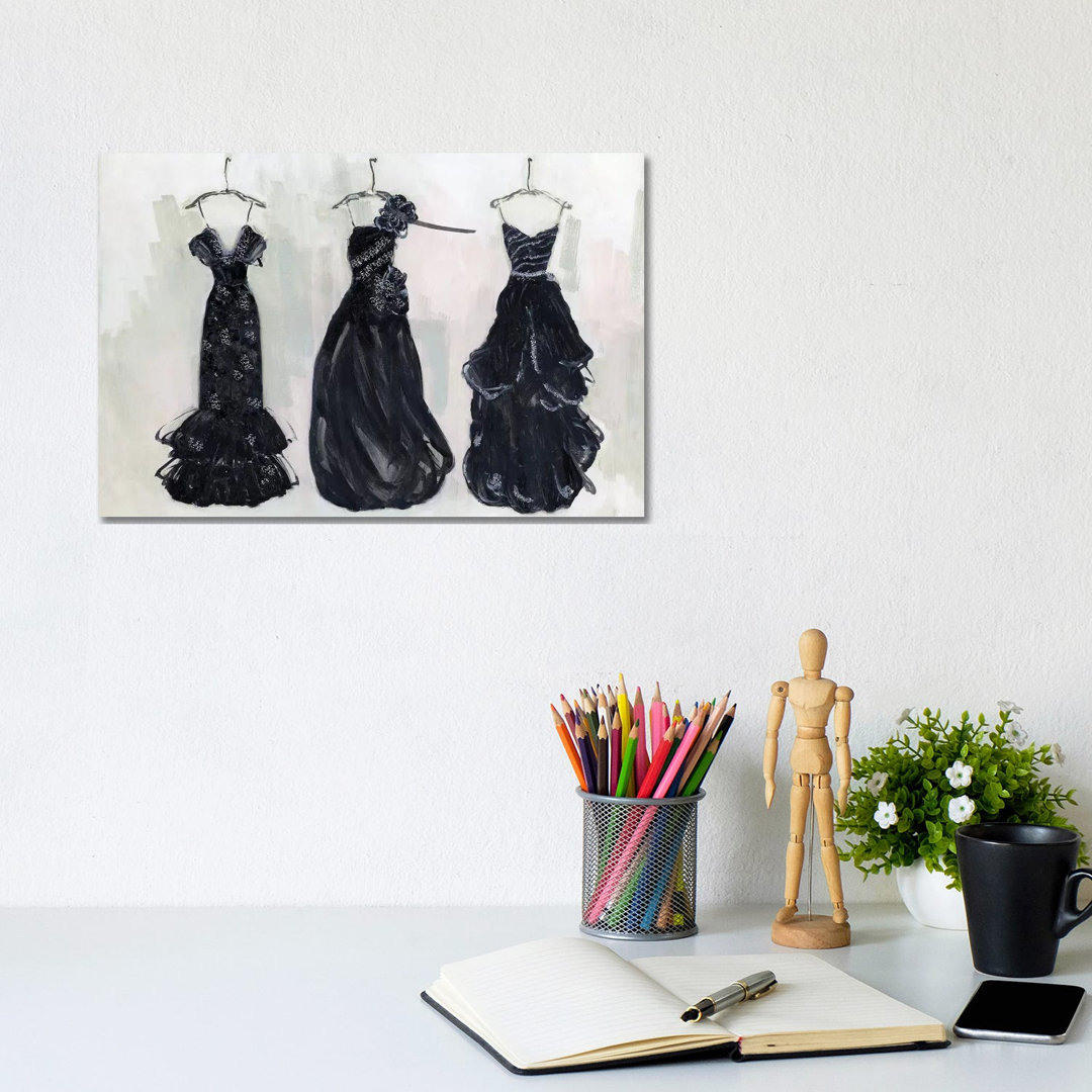 Black And Bling II von Sally Swatland - Galerie-verpackte Leinwand Giclée auf Leinwand