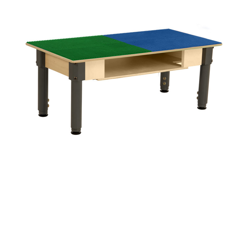 Ensemble de table et de chaises pour enfants à hauteur réglable, Bleu et vert, H 18,5 po x L 35 po x l 15,5 po