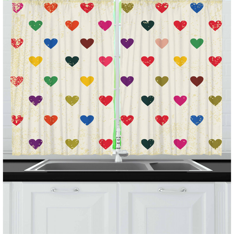 Rideau de cuisine coloré
