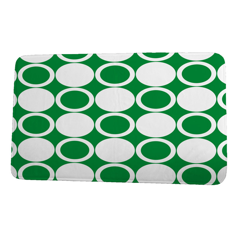 Tapis pour salle de bain Leister, l 24 po x L 17 po, Vert