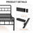 18 Inch Metal Bed Frame with Headboard and Footboard-963486998