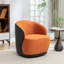 Fauteuil demi-tonneau pivotant en velours Stith-91860009