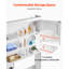 Armoire de rangement réglable au-dessus de la toilette blanche pour salle de bain, H 67,4 ", peu encombrante et structure