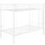 Lit superposé simple au-dessus d'un lit simple en métal blanc - système de support, s'adapte à plusieurs tailles de matelas, qualité de fabrication solide, agencement de chambre à coucher-274889168-274889172
