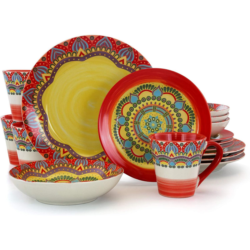 Tarrago Stoneware Dinnerware Set 16 Piece - Service for 4