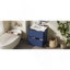 Meuble-lavabo 30 po avec lavabo en céramique et tiroirs pleine extension, meuble-lavabo autoportant avec glissières de tiroir à fermeture douce, conception cannelée, bleu-1127995224