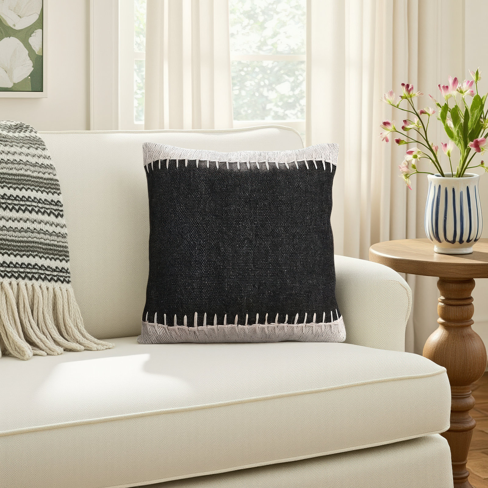 Nolea 20" x 20" Throw Pillow, Down