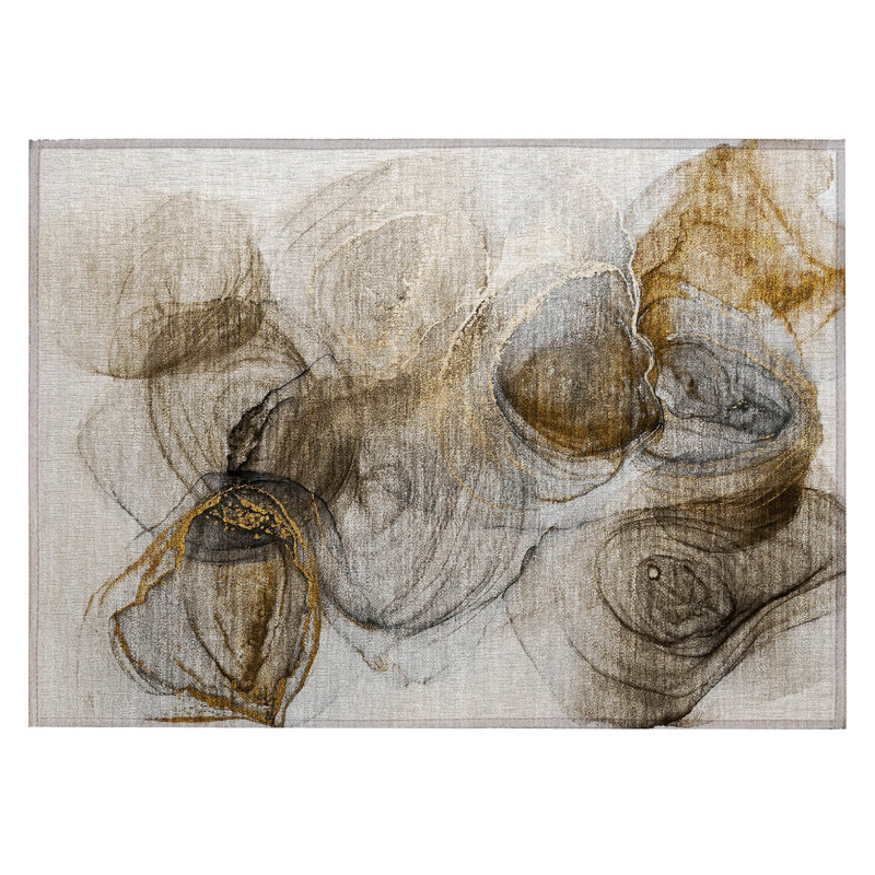Kawehi Abstract Indoor / Outdoor Rug, Rectangle 1'8" x 2'6"