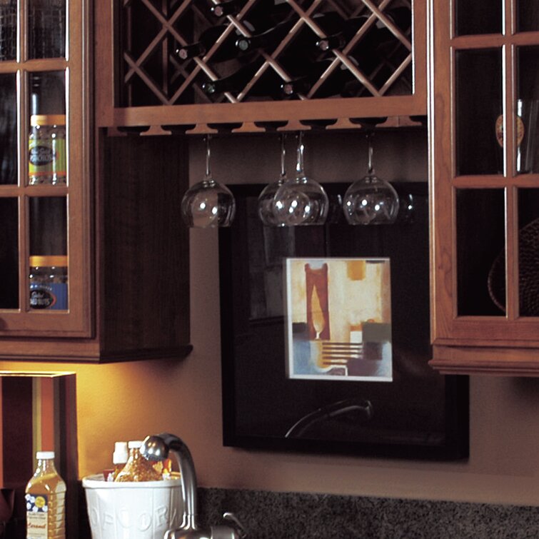 Fleur De Lis Living Culloden Solid Wood Hanging Wine Glass Rack & Reviews