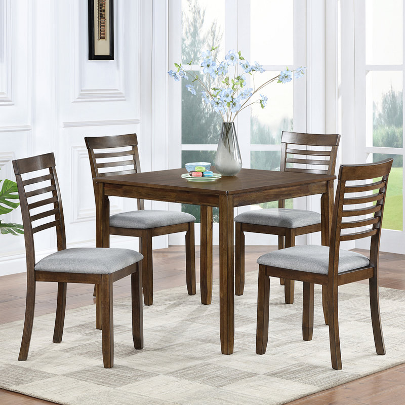 Wooden Dining Square Table, Kitchen Table For Small Space, 4 Person Dining Tableonly THE TABLE, 30"H x 34.5"L x 34.5"W