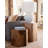 Honey Comb Solid Wood Block End Table-125005779